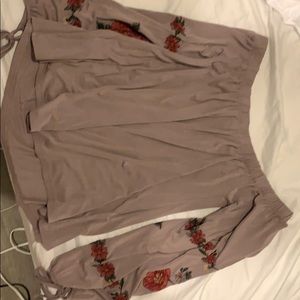 Long sleeve off the shoulder top